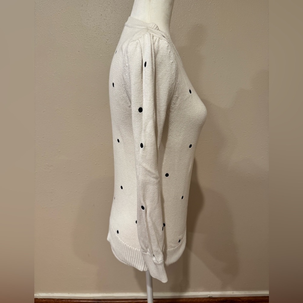 Boden Polka Dot Cream Sweater 100% Cotton - Picture 5 of 7